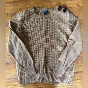 Wool blend knit TH sweater